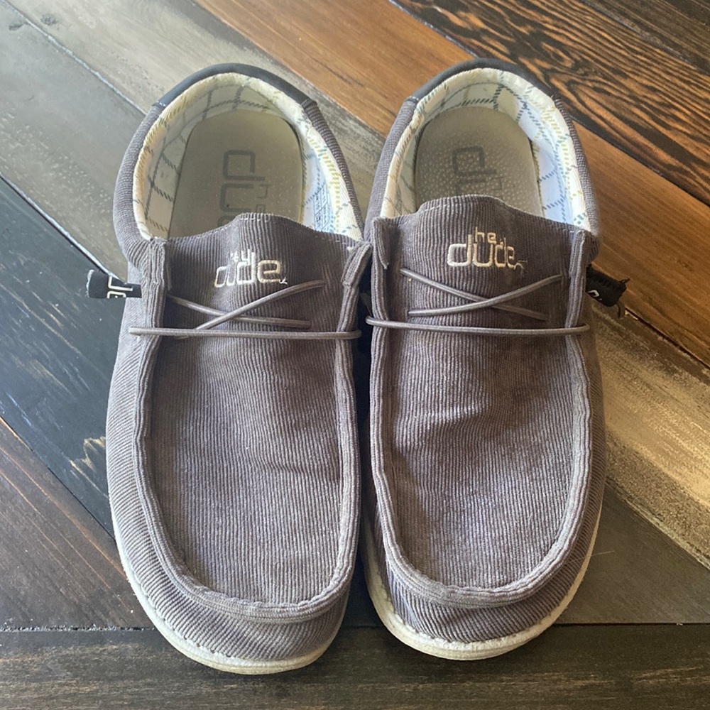 Hey Dude Wally Corduroy Dark Grey Men's Casual Shoes Size 11 - Gently worn